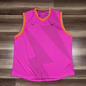 Nike Rafa Nadal AeroReact 2019 Indian Wells Tank Top Sz 2XL